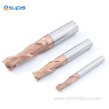 Solid Carbide Diamond 2Flute End Mills Copper Coating